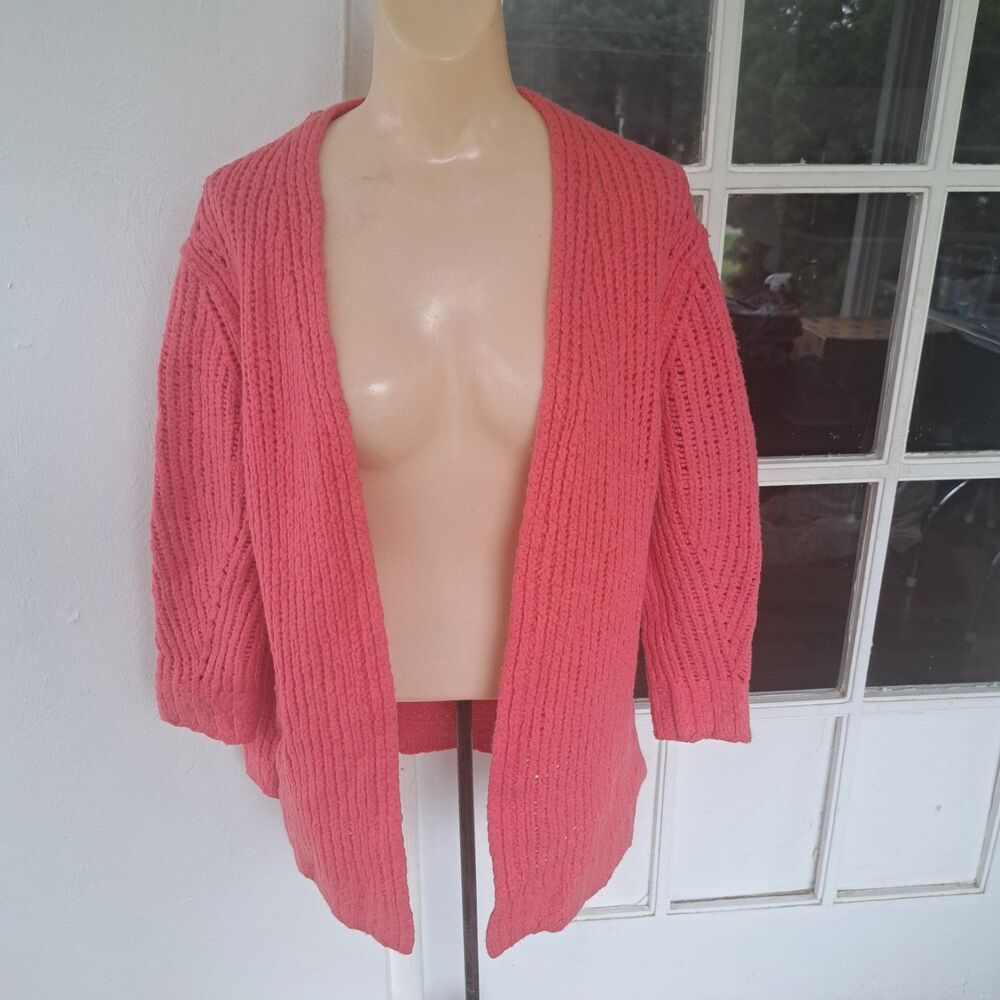 Rag & Bone 100% Merino Wool Premium Pink Cardigan Sweater Medium Womens READ